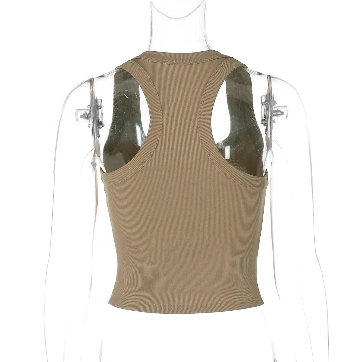 Dulzura Square Collar Sleeveless Slim Ribbed Tank Top Women'S Solid Sexy Casual Top Party Club Street Summer Clothes Wholesale