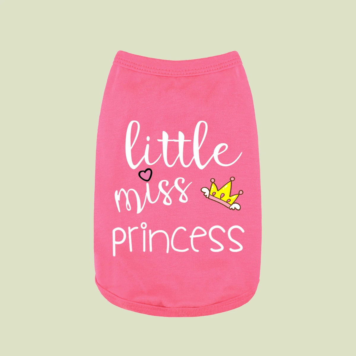 Little miss princess- Summer Vest Dog Vest For Small Puppy Clothes Pet Clothes T-shirt