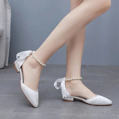 Summer New Women Shoes Fashion Pointed Tip Flat Sandals for Woman Elegant Dress Wedding Shoe Luxury Designer Shoes Zapatos Mujer