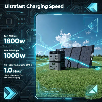 OUKITEL BP2000 PRO Portable Power Station 3300W Solar Generator 2048Wh Lifepo4 Battery Home Backup Outdoor Camping Mobile power