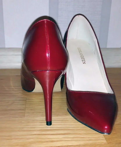 Large Size Women Pumps Classic Pointed Toe High Heels Sexy 9cm Stilettos Female Elegant Comfort Ladies Red Wedding Party Shoes