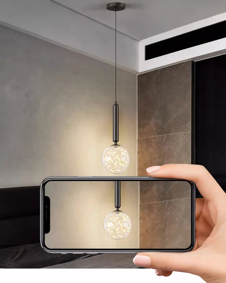 1 PC Modern Home Decor LED Lights Bedroom Lamp Bedside Pendant Light Lamps LED Chandeliers Hanging Light Indoor Lighting