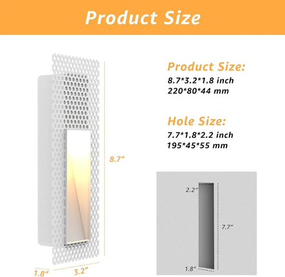 SCON Recessed Step Light LED Rectangle Skirting Wall Light Invisible Stair Lights Indoor Trimless Design For Hallway Stairway