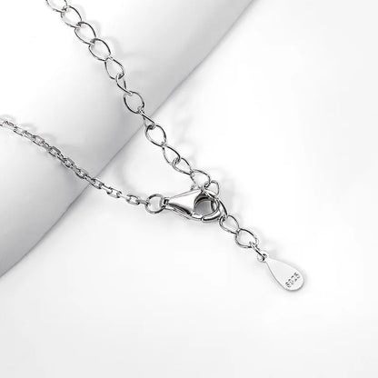 FEOBUR 2CT Emerald Cut Moissanite Pendant Necklace S925 Silver Certified Bezel Set Lab Diamond NeckChain for Women Jewelry Gifts