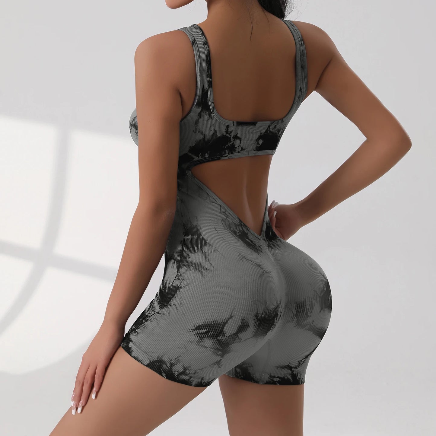 Sexy With V-shaped Exposed Waist Women's Summer Jumpsuits Fitness Daily Wear Casual Yoga Workout Jumpsuits