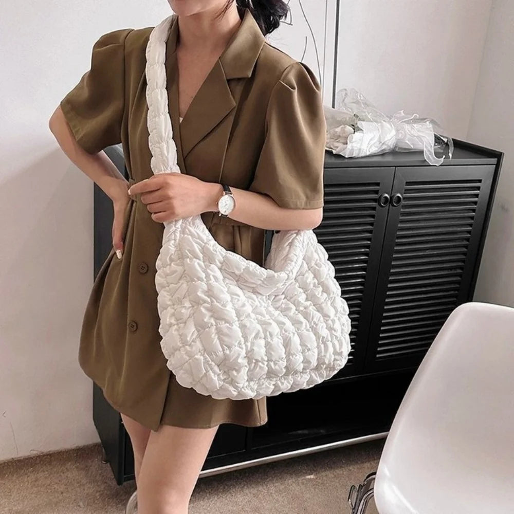 Cloud Crossbody Bag Soft Dumpling Tote Bag Fashion Satchel Bag Large Capacity Sling Bag Solis Color Casual Bags