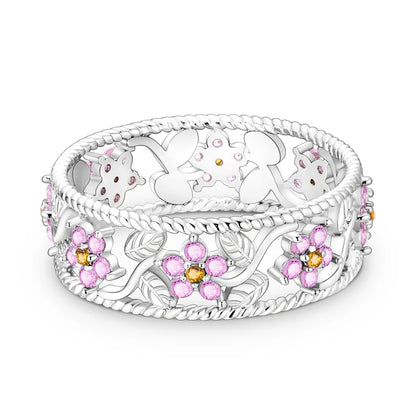 LAZA 925 Sterling Silver Colorful Rings Sparking Zirconium Bowknot Moon Sun Original Ring For Women Anniversary Wedding Gifts