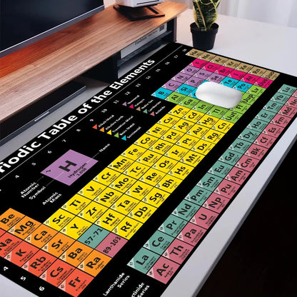 Periodic Table Mouse Pad Color Gaming Mousepad Offices Accessories Laptop Office Rubber Non-Slip Rubber Stitched Edge Deskpad