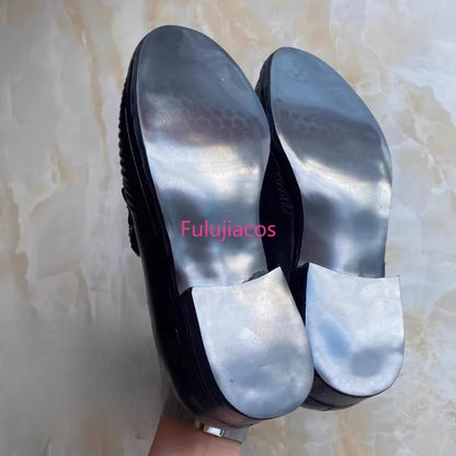 Fulujiacos Michael Classic Leather Shoes Sole Easy Moonwalk Tap Dancer
