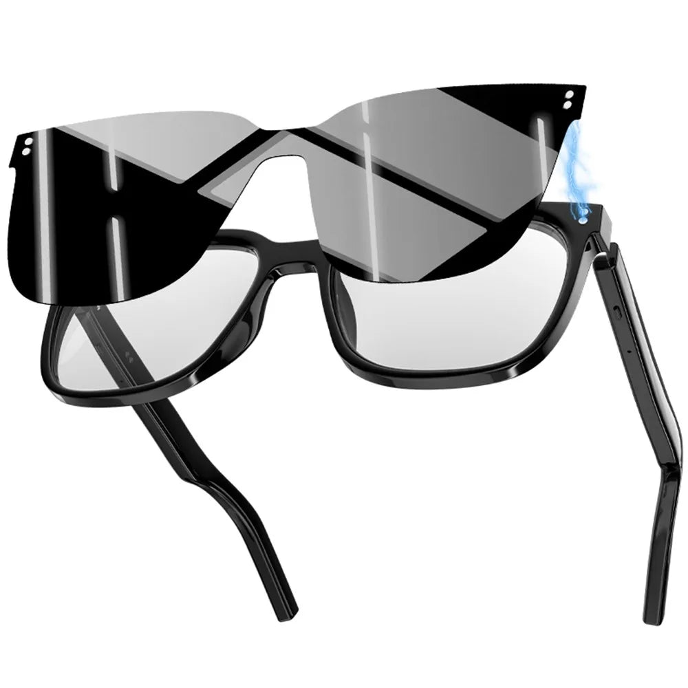 Magnetic Interchangeable Lenses Smart Audio Glasses Built-in Speakers Clear Phone Call Bluetooth Glasses Small but Powerful