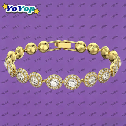 Best Seller 2026  Original Crystal  Round  Jewelry Set,Necklace Earring Bangle,Light luxury Elegant High-end Wedding Jewelry Set