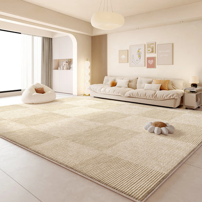 Cream Style Living Room Decoration Rug Light Luxury Rugs for Bedroom Fluffy Soft Cloakroom Carpet Household Washable Floor Mat