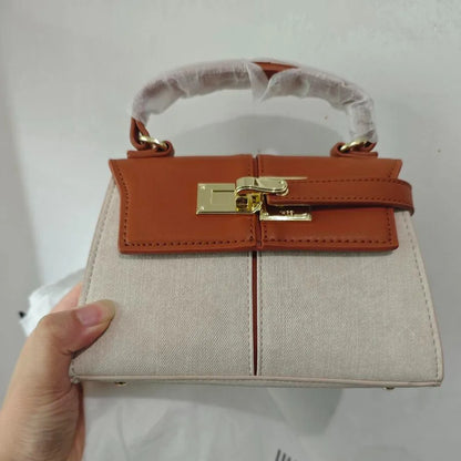 2026 New Trapezoidal Genuine Leather Women Handbag Niche Fashion Versatile Top Handle Luxury Ladies Shoulder Crossbody Purse