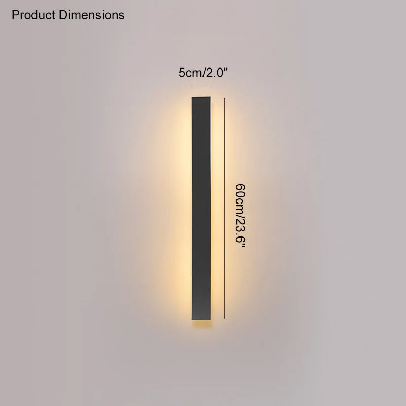 Waterproof LED Wall Light Minimalist LED Outdoor Wall Lamp Black Balcony Terrace Indoors Wall Decor IP65 Outside Garden Lights