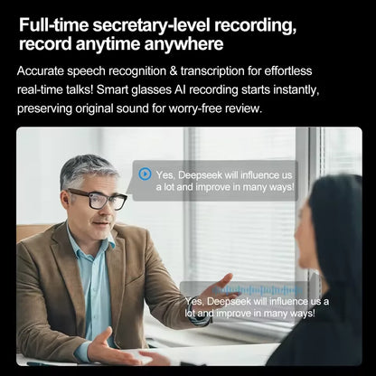 2026 New AI Smart Glasses with Video Camera Outdoor Sunglasses Wi-Fi Transfer BT Calling Audio Record Smart Wearable Headset