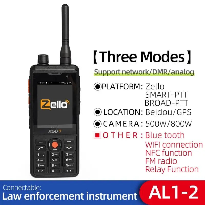 KSUT AL2 Powerful Than Motorola Walkie Talkie Digital Network Zello Radio Long Range Professional Radio Communicator  Wireless