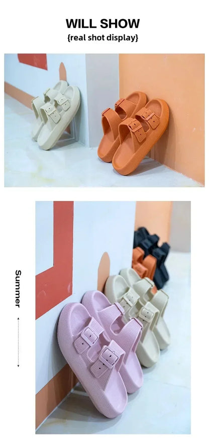 Cushion Sandals Women Men Cloud Soft Sole Slides Platform Slippers Eva Outdoor Sandals Non-slip Home Ciabatte Uomo Flip Flop