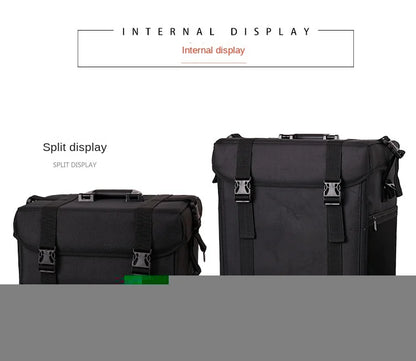 KLQDZMS Professional Cosmetic Case Female Oxford Cloth Beauty Manicure Toolkit Large Capacity Trolley With Wheel Luggage Bag