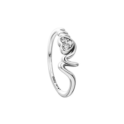 European New 925 Silver Heart-Shaped,Floral,Square Ring Suitable for Exquisite High-Quality Jewelry for Women at Wedding Parties