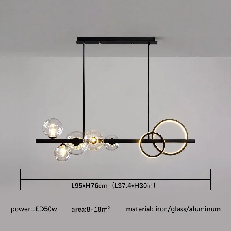 Magic Bean Long Pendant Lights Nordic Restaurant Modern Creative Kitchen Light Luxury Living Room Bar Decor Lighting G9 Bulb