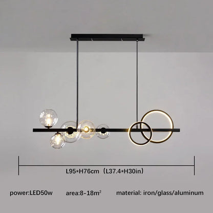 Magic Bean Long Pendant Lights Nordic Restaurant Modern Creative Kitchen Light Luxury Living Room Bar Decor Lighting G9 Bulb