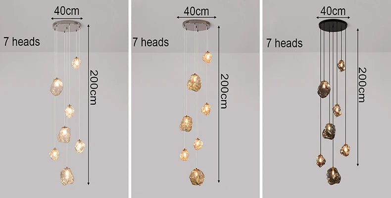 Modern Stair chandelier Pendant lights indoor lighting Ceiling lamp hanging light led Chandeliers for living room indoor lightin