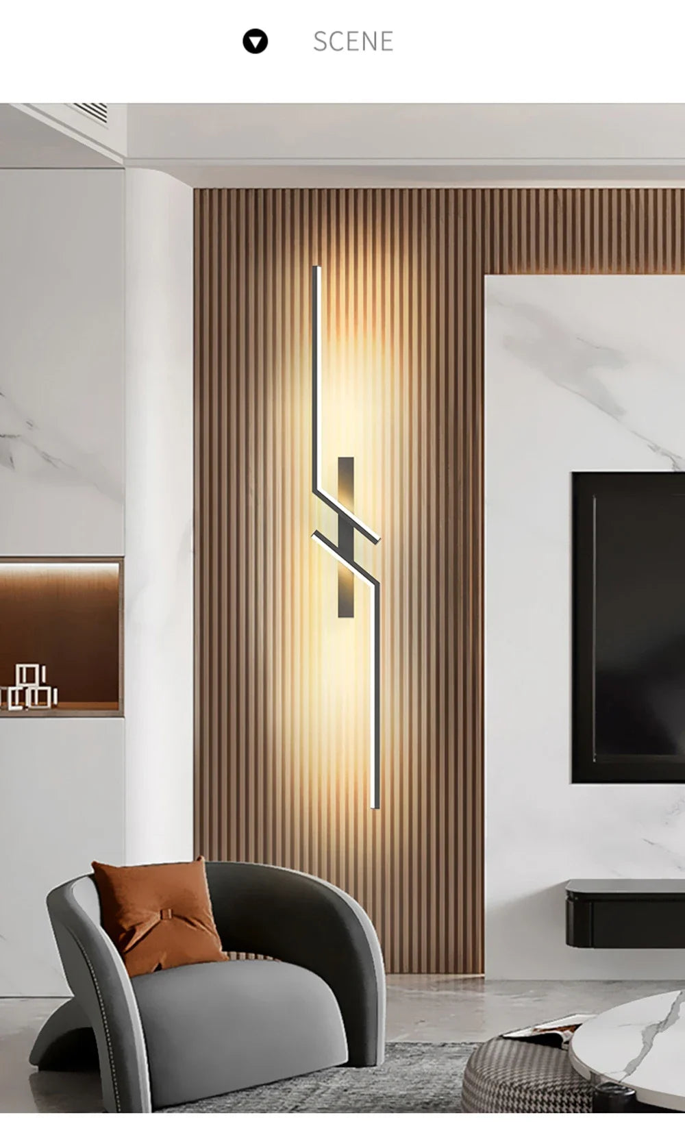 LED Wall Lamp Modern Minimalist Strip Wall Decor Lights Lighting For Bedroom Bedside Living Room TV Sofa Lobby Background Decor