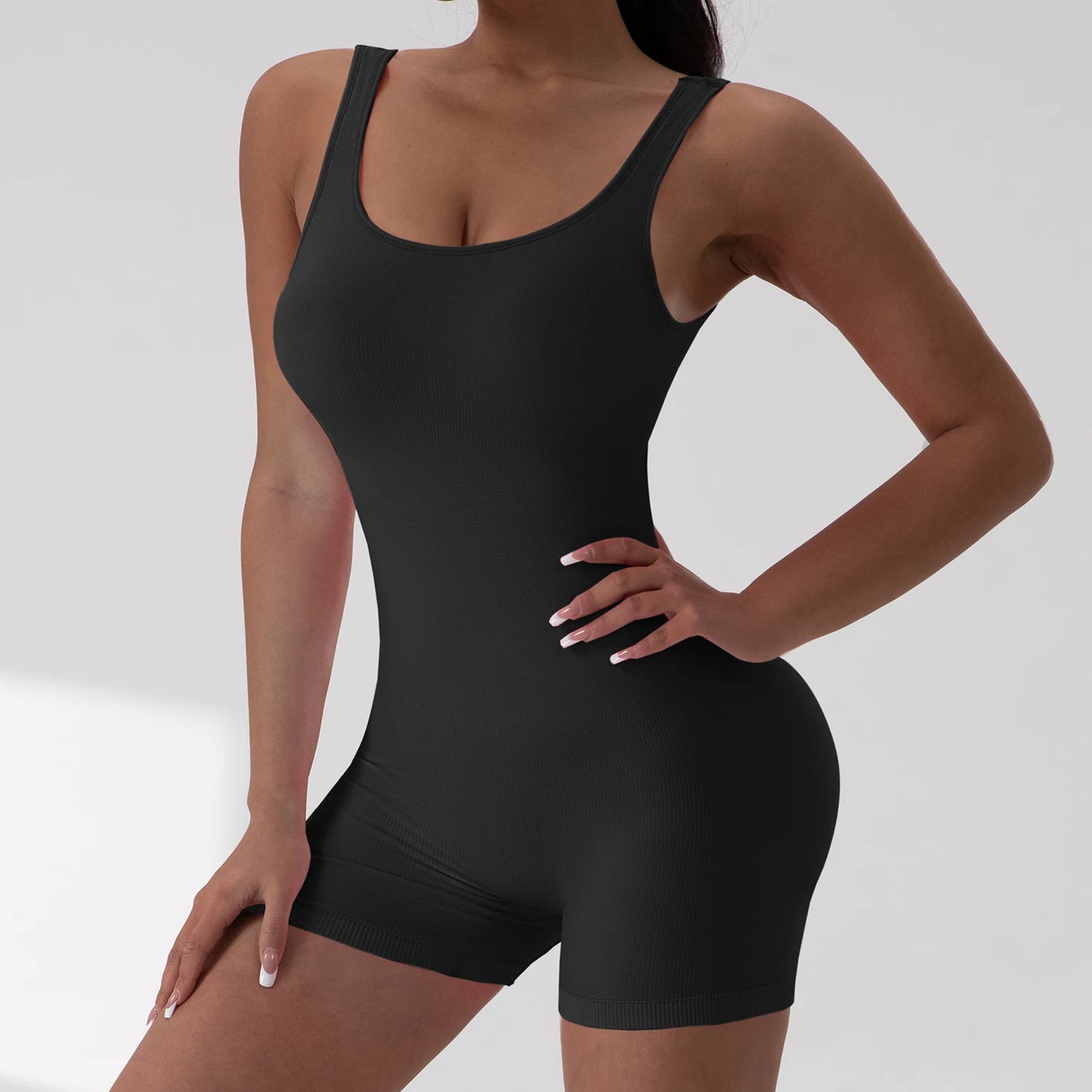 Sexy With V-shaped Exposed Waist Women's Summer Jumpsuits Fitness Daily Wear Casual Yoga Workout Jumpsuits