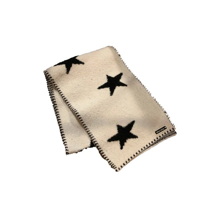 Women's Scarves Korean Star Sweet Kawaii Thickened Warm High Quality Shawl For Girl Versatile Cute Preppy Style Scarf Winter