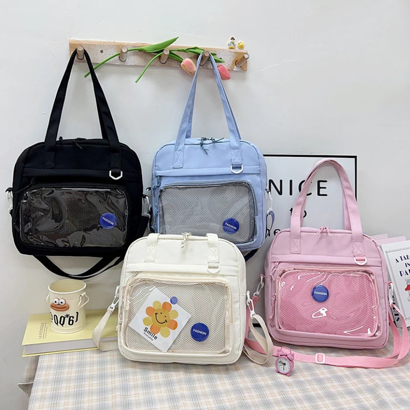 Japanese Style Kawaii Itabag For Dolls Large Handbags New Nylon School Bags For Teenage Girls Tote Shoulder Bag JK Crossbody Bag