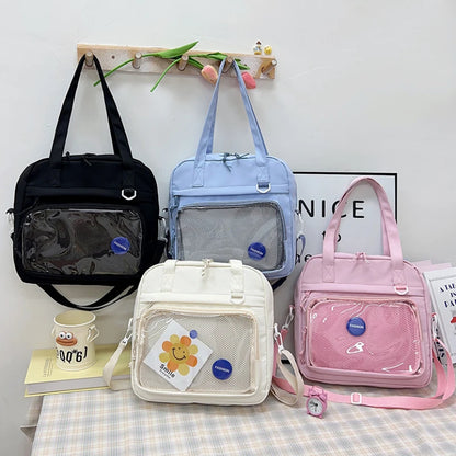 Japanese Style Kawaii Itabag For Dolls Large Handbags New Nylon School Bags For Teenage Girls Tote Shoulder Bag JK Crossbody Bag