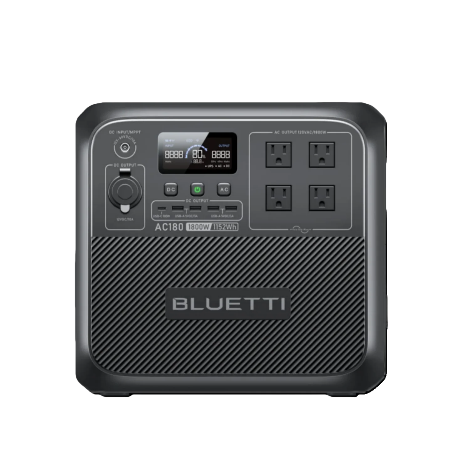 【Brand New】BLUETTI AC180 1152Wh 1800W Portable Power Station 2700W Surge LiFePO4 Pure Sine Wave 45 Mins Fast Charging Four Ways Recharge APP Control Energy Storage for Camping RV Van Life Home Emergency Blackout Off Grid