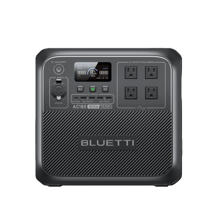 【Brand New】BLUETTI AC180 1152Wh 1800W Portable Power Station 2700W Surge LiFePO4 Pure Sine Wave 45 Mins Fast Charging Four Ways Recharge APP Control Energy Storage for Camping RV Van Life Home Emergency Blackout Off Grid