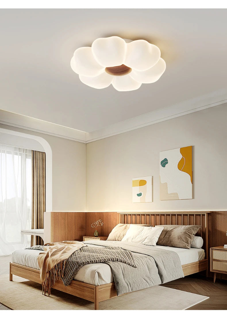 Children's Room Flower Ceiling Lights Pink Flower Princess Room Light Warm Romantic Girl Bedroom Nursery Baby Room Ceiling Lamps