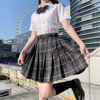 Japanese Bow Tie Skirt Set Student Pleated Skirt Jk Uniform Korean School Sexy Girl Preppy Style Seifuku Japanese School Uniform