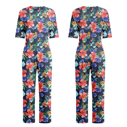 Women Special Need Adaptive Clothing Elderly Alzheimer Dementia Back Zipper Anti-Strip Nursing Jumpsuit Homewear Sleepwear