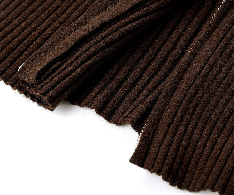 2026 Women's Autumn Winter Knit Cardigan Versatile Office Slim Flattering Cropped Zip-Up Sweater Korean Long Sleeve Outerwear
