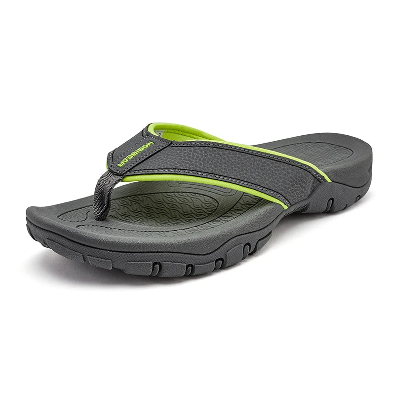 Summer Outside PU Leather Mens Flip Flops Slippers Outdoor Beach Shoes Flip Flop Plus Big Size 49 50 51 52 Hot Sale Dropshipping