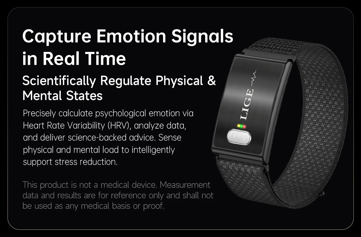 LIGE 2026 ECG+PPG Nursing Grade Smart Bracelet HRV Body Fat BMI Blood Pressure Body Temperature Men Women Health Sports Watches