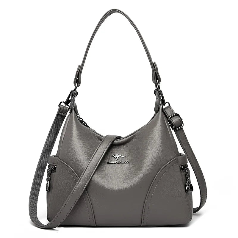 The New Style Bag Leather Luxury Handbags Women Bag Designer Solid Color Women Shoulder Messenger Bags for Women 2024 Sac A Main