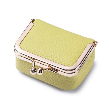 Women Wallets Small Genuine Leather Jewelry Bag Mini Headphone Bag Ring Necklace Earring Accessory Box Storage Bag Coin Purse