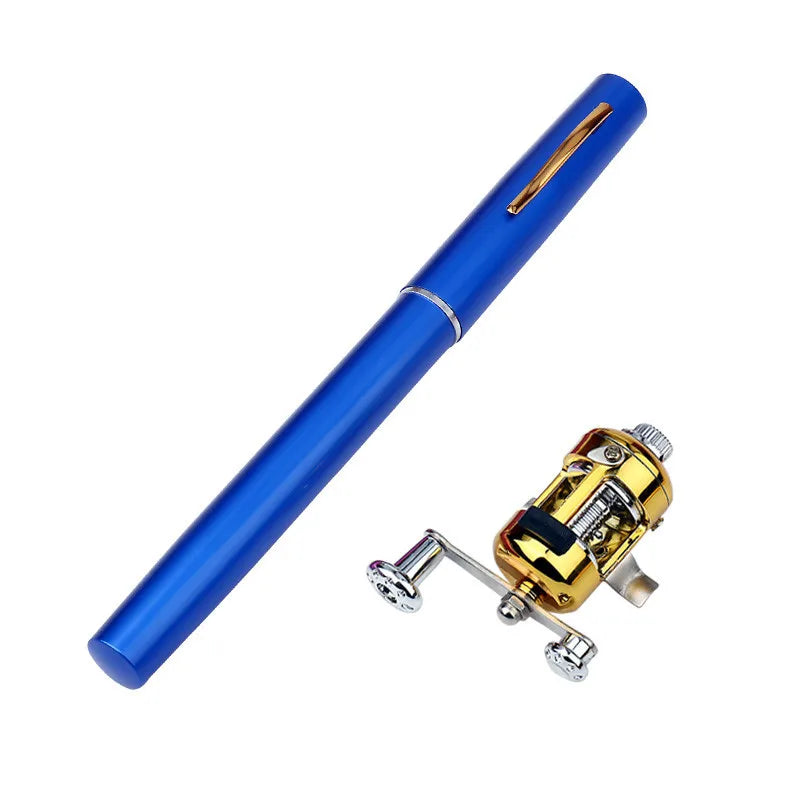Portable Fishing Rod with Spinning Reel Mini Pocket Telescopic Fishing Pole for River, Lake, Reservoir, Ice Fishing