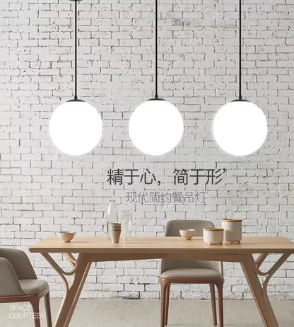 Black White Golden Ball Chandelier Lights Glass Frosted Lampshade Restaurant Bar Kitchen Hanging Lamps G9 E27 Indoor Lighting