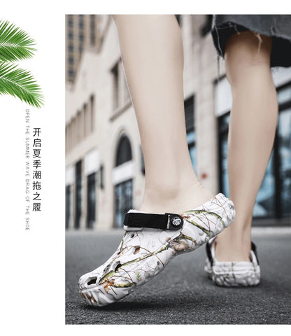 Men Slippers Summer Sandals EVA Platform Garden Shoes Unisex Flat Shoes Women Bedroom Slides High Quality Lightweight Beach