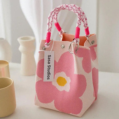 2026 New Versatile Cute Knitted Handbag With 3D Magnetic Snap Handbag Clutch Bag