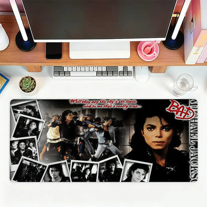 Classic Singer M-Michael Jackson Mouse Pad For Office Gaming And Keyboards Non-Slip Large Waterproof