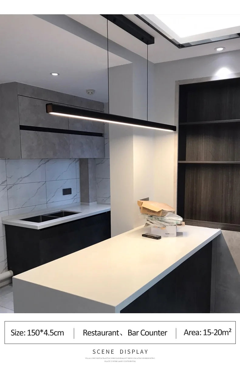 Dining room chandelier Nordic modern lamp dining table bar lamp restaurant lights kitchen lights office company led strip lamps