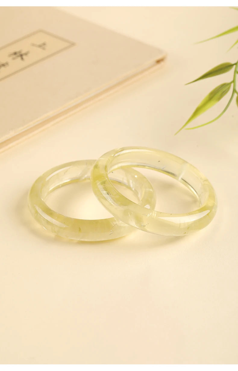 7A Natural Lemon Citrine Bangle Bracelet for Women Healing Crystal Jewelry for Wealth High Quality Luxury Jewelry Gift