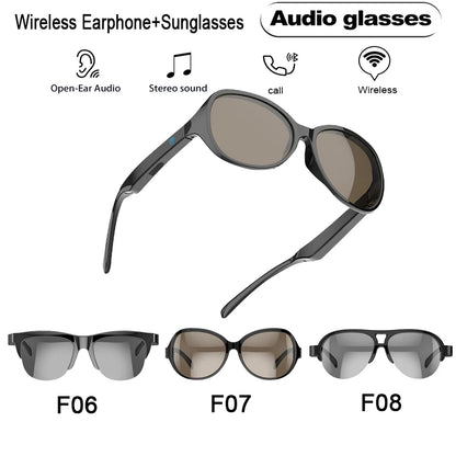 Smart F06 Glasses Wireless Bluetooth Sunglasses Built-in Microphone Speakers Touch Bluetooth 5.3 Glasses Can Listen To Music Cal