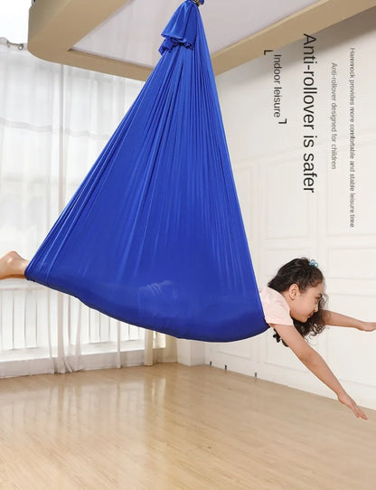 Sensory Swing for Children's Child 150X280CM Home Hammock Hangemock Adjustable Yoga Fitness Tool with Extension Straps Carabiner